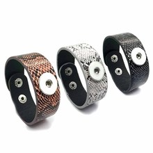 High quality Serpentine 258 really Genuine Leather Retro Interchangeable Bracelet 18mm Snap Button Charm Jewelry For Women Gift 2024 - buy cheap