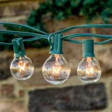 Luzes decorativas globo g40 25 pés, para jardim, quintal, festa de natal, quente, branco, 25 lâmpadas, à prova d'água, luzes 2024 - compre barato