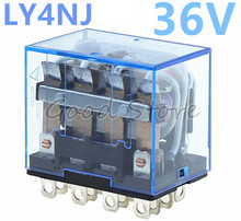Relé de potencia AC de 36V LY4NJ, relé de LY4N-J CC HH64P en miniatura 4PDT 4NO 4NC 14 pines 10A, 1 Uds. 2024 - compra barato