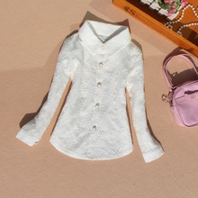 2019 Autumn Girls Blouse Children Clothing Kids Baby Girl Clothes Child School Shirt Long Sleeve High Quality Lace Blouses 2-16Y 2024 - buy cheap