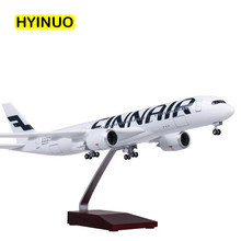 47CM Finland FINNAIR Airline Model 1/142 Scale Airplane Airbus A350 W Light and Wheel Diecast Plastic Resin Plane For Collection 2024 - buy cheap