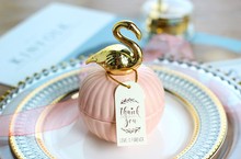 Cajas de joyería de cerámica con flamencos, cajas de joyería de color rosa, latas de baratija de anillo de boda con soporte de cristal, caja de almacenamiento de pendientes, artesanías de regalo 2024 - compra barato