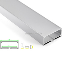 Caja de perfil led en forma de U, extrusiones led de aluminio de tipo cuadrado grande para luces colgantes, 50X2M por lote 2024 - compra barato