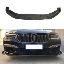 Fibra de carbono frente lábio pá spoiler para bmw série 7 g10 g11 m760 730i 740i 2017-2018 carro pára-choques queixo guarda 2024 - compre barato