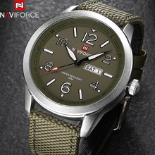 NAVIFORCE Men Watch Date Week Sport Mens Watches Top Brand Luxury Military Army Business Nylon Band Quartz Male Clock New 9101 2024 - buy cheap