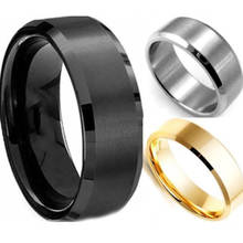 Очаровательное высококачественное мужское кольцо из нержавеющей стали, 3 цвета: черный, золотой, серебряный, модные ювелирные аксессуары, Бесплатная доставка 2024 - купить недорого