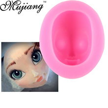 Silicone Mold Girl Princess Face Fondant Mold Cake Decorating Tools Chocolate Candy Gumpaste Mould Resin Soap Candle Moulds 2024 - buy cheap