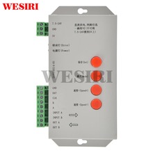 WESIRI T1000S программируемый DMX512 sd-контроллер для WS2801 WS2811 WS2812B LPD6803 LPD8806 APA102 LED 2048 пикселей DC5V-24V 2024 - купить недорого