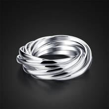 New fashion 9 ring combination sterling silver ring. Solid 925 Silver Simple Smooth Rings for Women. Jewelry Christmas gifts 2024 - купить недорого