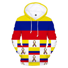 New Colombia Flag print fashion hip hop 3d hoodies Sweatshirt men women Hoodie tops casual Long Sleeve harajuku Hooded pullovers 2024 - buy cheap