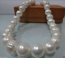 free shipping HUGE 12-13MM NATURAL SOUTH SEA WHITE BAROQUE PEARL NECKLACE 18" 2024 - buy cheap