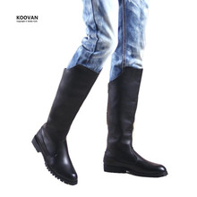 Koovan-botas militares para hombre, zapatos de cuero genuino a la moda, de cuero, oferta, novedad, 2021 2024 - compra barato