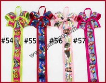 free shipping 300pcs mix color 28'' fashion bow chevron bows  holder hair bows 2024 - buy cheap