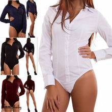 Women's Jumpsuit Romper Bodysuit Stretch Ladies Leotard Body Tops shirt Playsuit 2024 - buy cheap