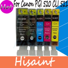 hisaint PGI-520 CLI-521 ink Cartridge PGI 520 PGI520 for Pixma series MP540/MP620/ MP630/MP980/MG7520 Inkjet Printer with chip 2024 - buy cheap