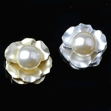 Saturna-Botones de Metal con diamantes de imitación, botones de perlas, decoración de boda, accesorios de lazo de cristal de aleación, 23mm, 5 unids/lote 2024 - compra barato