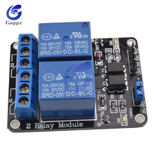 Módulo de canal de relé con optoacoplador aislado para Arduino Raspberry Pi MEGA 2560 DSP AVR PIC ARM MCU STM32, DC 5V, 2 módulos de relé 2024 - compra barato