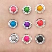 HOT 400PCS 12mm Resin Round crack Rhinestone Flatback scrapbooking for phone craft diy buttons K01*10 2024 - buy cheap