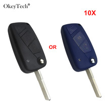 Okeytech 10pcs/lot Flip Remote Car Key Shell For Fiat Punto Ducato Stilo Panda Idea Doblo Bravo Keyless Fob Case 2024 - buy cheap