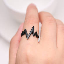 Простой 1 шт женщин и мужчин Креативный дизайн Рок Панк Сплав в форме молнии модное кольцо на палец ювелирные изделия кольцо аксессуары подарок 2024 - купить недорого