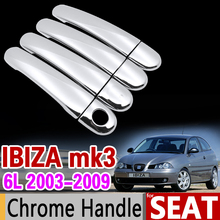 Chrome Handle Cover Trim Set for Seat Ibiza 3 MK3 6L 2003 2004 2005 2006 2007 2008 2009 FR Car Accessories Stickers Car Styling 2024 - buy cheap