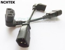NCHTEK-Cable de alimentación hembra C13, adaptador macho a ángulo, Cable de Alimentación IEC, C14, montaje en pared, TV, envío gratis, 1 ud. 2024 - compra barato