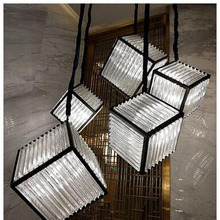 L Creative Rubik's Cube Personality Postmodern Simple Hotel Lobby Living Room Restaurant Bar Shop Decoration Crystal Chandelier 2024 - buy cheap