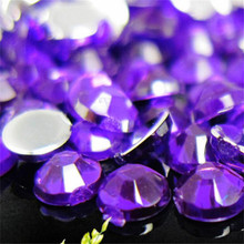 Strass redondos de acrílico sem cola, pedras acrílicas lisas de 2-12mm com brilho roxo sem cola para artesanato manual, decoração de arte 2024 - compre barato