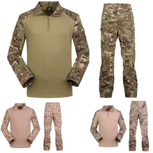Conjunto de combate militar táctico de camuflaje para paintball, pantalones multicam con ropa de Frogman en 4 colores 2024 - compra barato