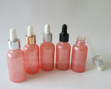 20pcs/lot 30ml empty pink glass essential oil bottle with dropper 2024 - buy cheap