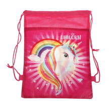 36*27cm Drawstring Shoulder Bag Beach Travel Girls Shoes Bags Unicorn 3D Digital Printed Fashion 2024 - buy cheap