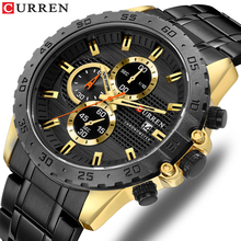 Reloj de pulsera de cuarzo para hombre, cronógrafo de acero inoxidable, de negocios, a la moda, con fecha, marca CURREN 2024 - compra barato