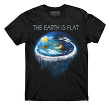 Футболка мужская с надписью «Earth Is Flat», модная тенниска с надписью «Earth Is Flat», повседневная майка с принтом «New World FE1» 2024 - купить недорого