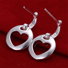 Wholesale High Quality Jewelry Sterling Jewelry Silver Color Fashion Hollow Heart Earrings For Women Best Gift SMTE124 2024 - buy cheap