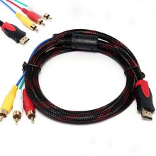 5-футовый HDMI-совместимый с 3-RCA Видео Аудио AV компонентный конвертер адаптер кабель для проекта HDTV DVD плееров 2024 - купить недорого