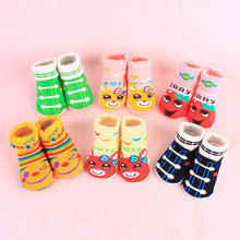 Нескользящие Детские носки, хлопковые носки для мальчиков и девочек, удобные мягкие хлопковые носки-трубы, носки для детей 0-1 года, оптовая продажа, L807 2024 - купить недорого