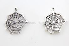 100pcs spider web antique silver zinc alloy  pendant, charm, drops for diy 23mm vintage antique silver LM377 2024 - buy cheap