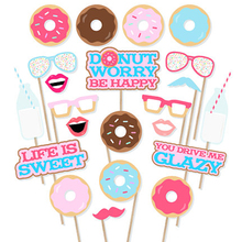 22pcs Life is Sweet Donuts Photobooth Props Kids Happy Birthday Party Decorations Wedding Baby Shower Party Supplies 2024 - buy cheap