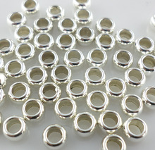 Бусины-разделители для браслета, тибетские серебряные, гладкие, круглые, 3 Х5 мм, 240 шт. 2024 - купить недорого