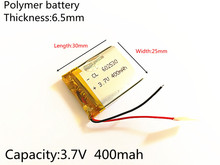 3,7 V, 400 mAH, [602530] PLIB; полимерный литий-ионный/литий-ионный аккумулятор для GPS, mp3, mp4, mp5, dvd, Смарт-часы 2024 - купить недорого