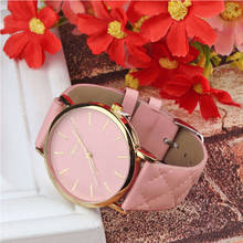 2016 hot sale luxury fashion faux leather geneva watches candy color quartz watch Brand factory prices Women Men Reloj Relogio 2024 - buy cheap