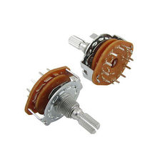 Interruptor rotativo AC 125V 0.3A 250V 0.6A 1 polo 12 posiciones 1P2T/2P4T/3P4T/4P3T, 25mm RS25, 2 uds. 2024 - compra barato