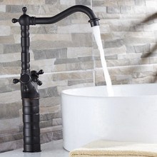 Oil Rubbed Bronze Dual Cross Handles Swivel Kitchen Bathroom Sink Basin Faucet Mixer Taps anf021 2024 - buy cheap