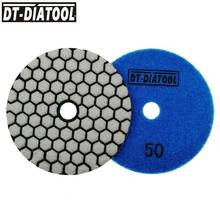 DT-DIATOOL 7 pieces 100mm Diamond polishing pads Dry sanding disc #50 For different shape polishing Dia 4" Professional quality 2024 - buy cheap