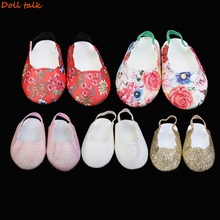 Elastic Rope Slippers 7.5cm Flower Doll Shoes For 43cm 18 Inch Doll Special Scrub Cool Shoes Fit Diy Handmade Doll Kids Gift 2024 - buy cheap