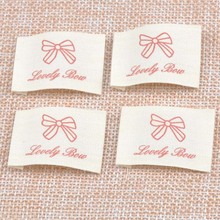 2018 Stock clothing label tags bowknot Woven tagging labels for Clothing Shoes Bags Washable Garment Tags 25x36mm 50pcs cp1537 2024 - buy cheap