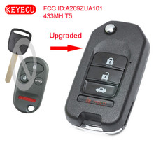 Keyecu Upgraded Flip Remote Car Key Fob 433MHz T5 Chip for Honda 2003-2004 Odyssey / 2003-2005 Pilot FCC ID: A269ZUA101 2024 - buy cheap