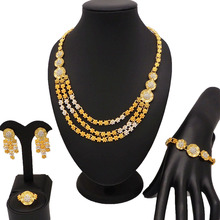 african big jewelry sets women jewelry necklace best quality costume bridal fashion necklace gold jewelry 2024 - buy cheap