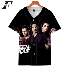 2019 Teen Wolf 3D baseball t shirt men/women HIP HOP  Tv Series Teen Wolf  Short sleeved T-shirt Casual Baseball clothes 2024 - buy cheap