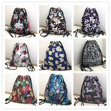 Bolsa de armazenamento de ombro feminina, bolsa de ombro estilo estudante, cordão, viagem, praia, mochila, folhas, brinquedos, sapatos, organizador de roupas 2024 - compre barato